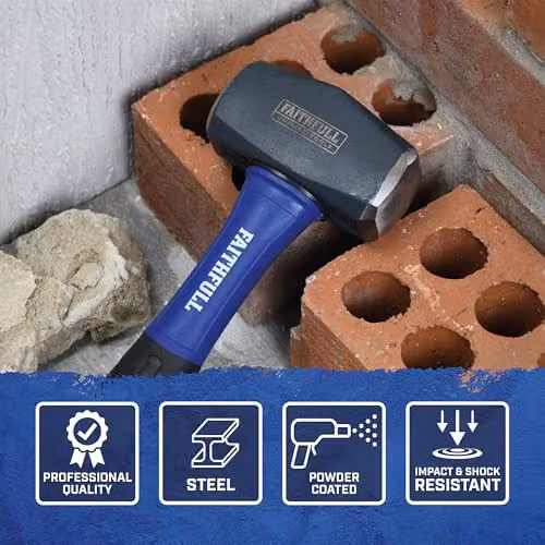 Faithfull FAIFG212 1.1kg Club Hammer with Blue Fibreglass Handle – 4