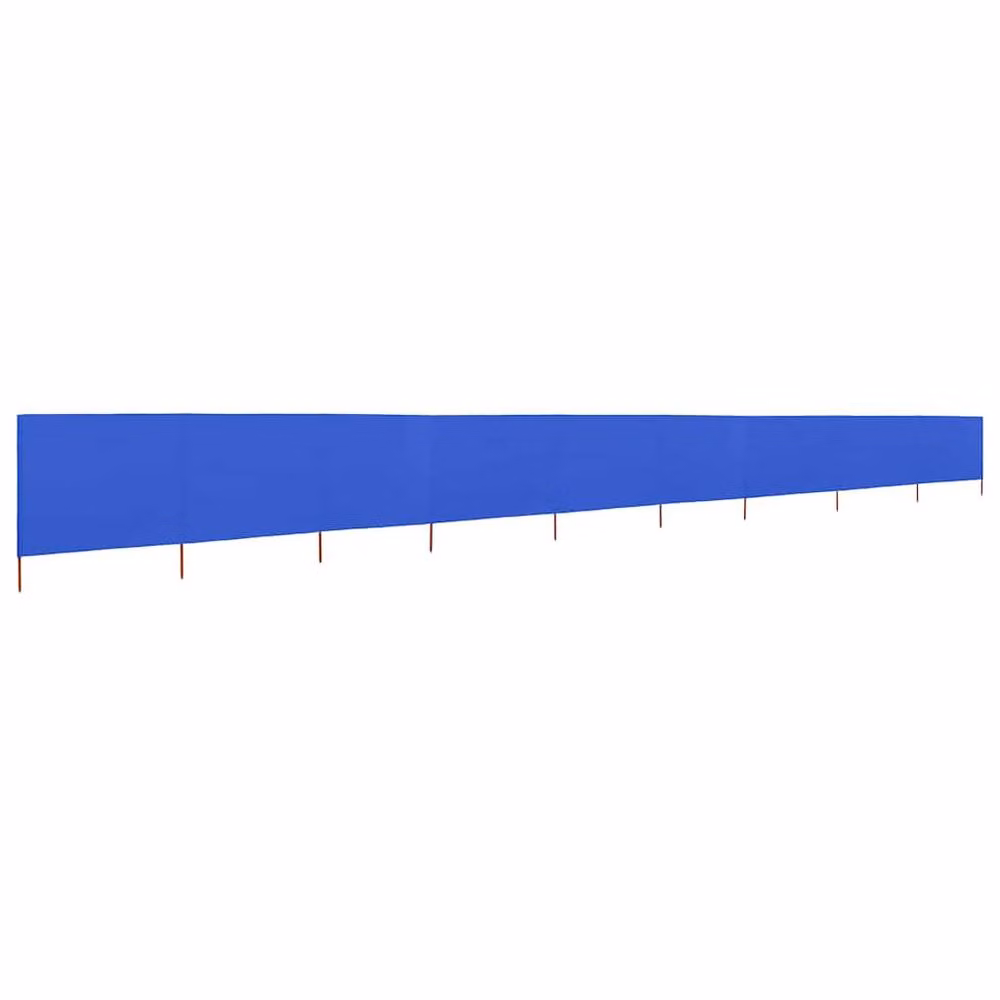 Berkfield Home 9-Panel Fabric Wind Screen Paravent in Azure Blue, W: 1200 cm, H: 120 cm – 2