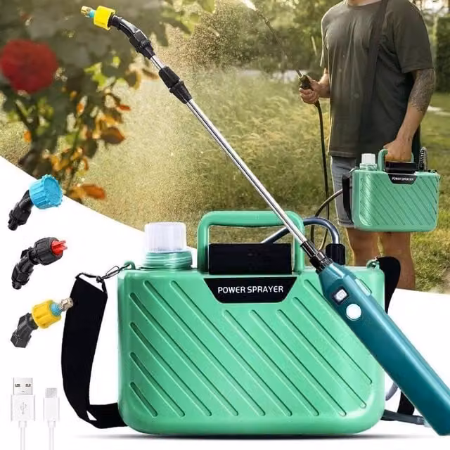 EONLION Rechargeable Battery Knapsack Pressure Sprayer, 5 l, Green – 1