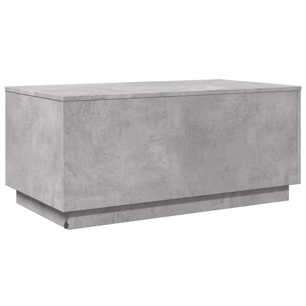 Berkfield Home Modern Coffee Table with LED Lights in Concrete Grey, W/D/H: 90 x 50 x 40 cm – 4