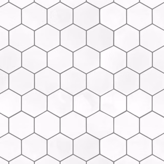 Arthouse White Hexagon Geometric Wall Tiles, 5 Tiles Per Pack, W/H: 30.5 x 30.5 cm – 1