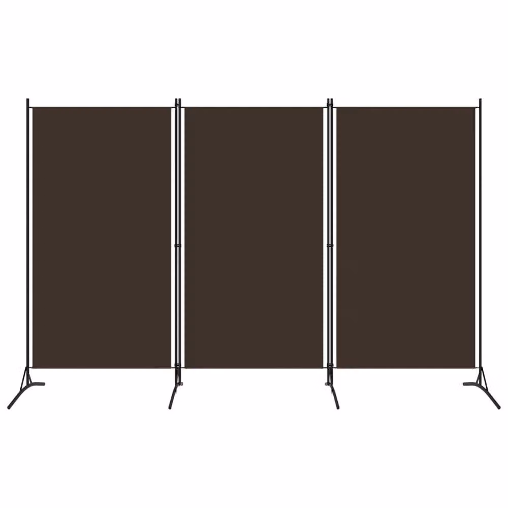 Berkfield Home Practical 3-Panel Room Divider, Brown, W: 260 cm, H: 180 cm – 2