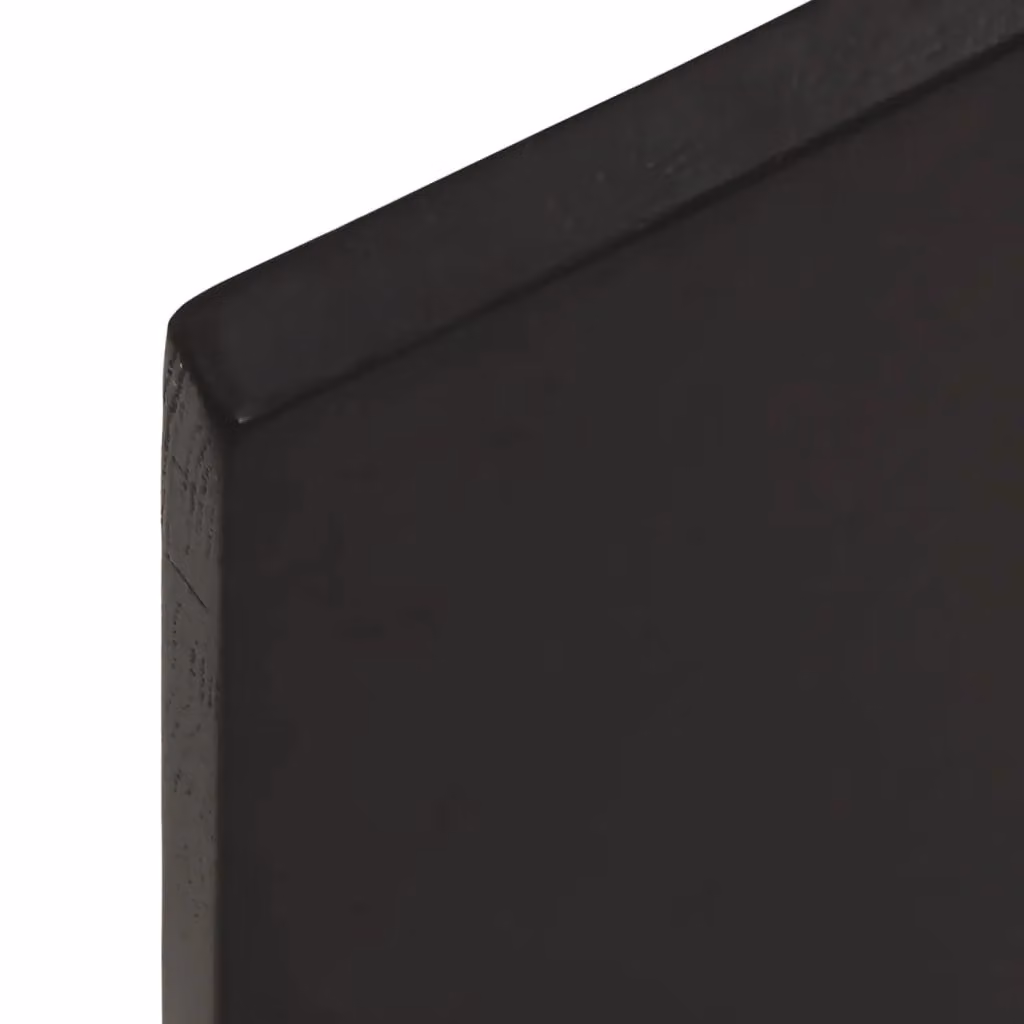 Berkfield Home Bathroom Countertop in Dark Brown Treated Solid Wood with Grey, W/D/H: 60 x 40 x 2 cm – 5