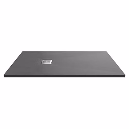 nuie NLT71033 Modern Slimline Rectangular Shower Tray, Slate Grey, W: 140 cm, D: 80 cm – 1