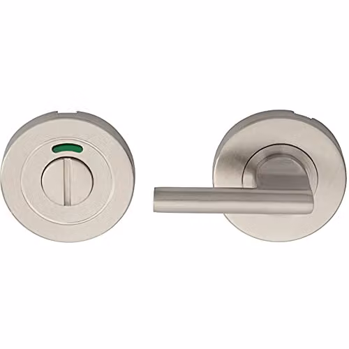 Loops Disabled Turn Lock and Release Handle with Indicator in Satin Stainless Steel Silver