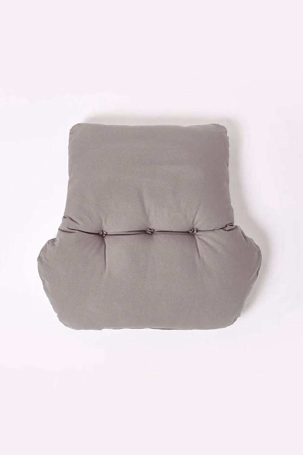 Homescapes Charcoal Grey Cotton Back Support Cushion with 15 cm Depth – 2