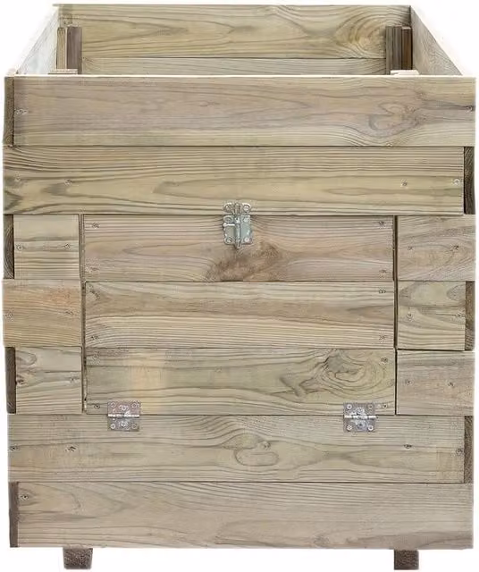 Forest Garden Brown Wooden Raised Bed Potato Planter