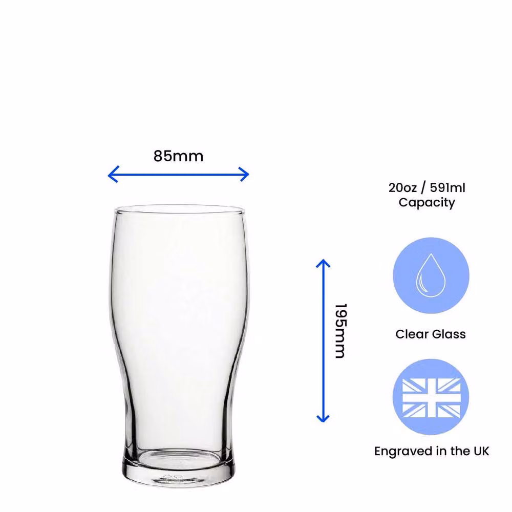 Uniqueful Personalised Worlds Best Husband Beer Glass, 570 ml, Clear – 2