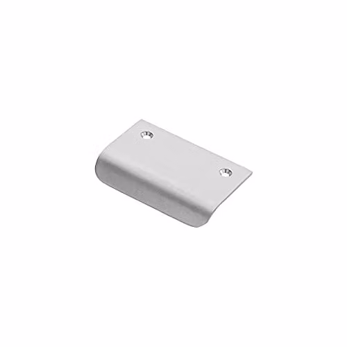 Loops 4 Pack Semi-Concealed Flush Pull Cabinet Finger Handles in Satin Chrome, 52mm Fixing Centres