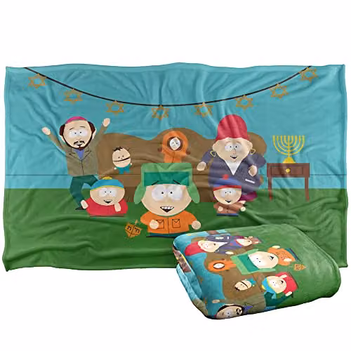 South Park Kyle Hanukkah Super Soft Silky Touch Fleece Throw Blanket, Multicolour, W: 91 cm, D: 147 cm – 1