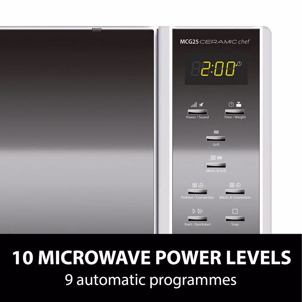 Caso Design 25L Ceramic Chef Combination Microwave, Oven and Grill, 900 Watt, Black – 5
