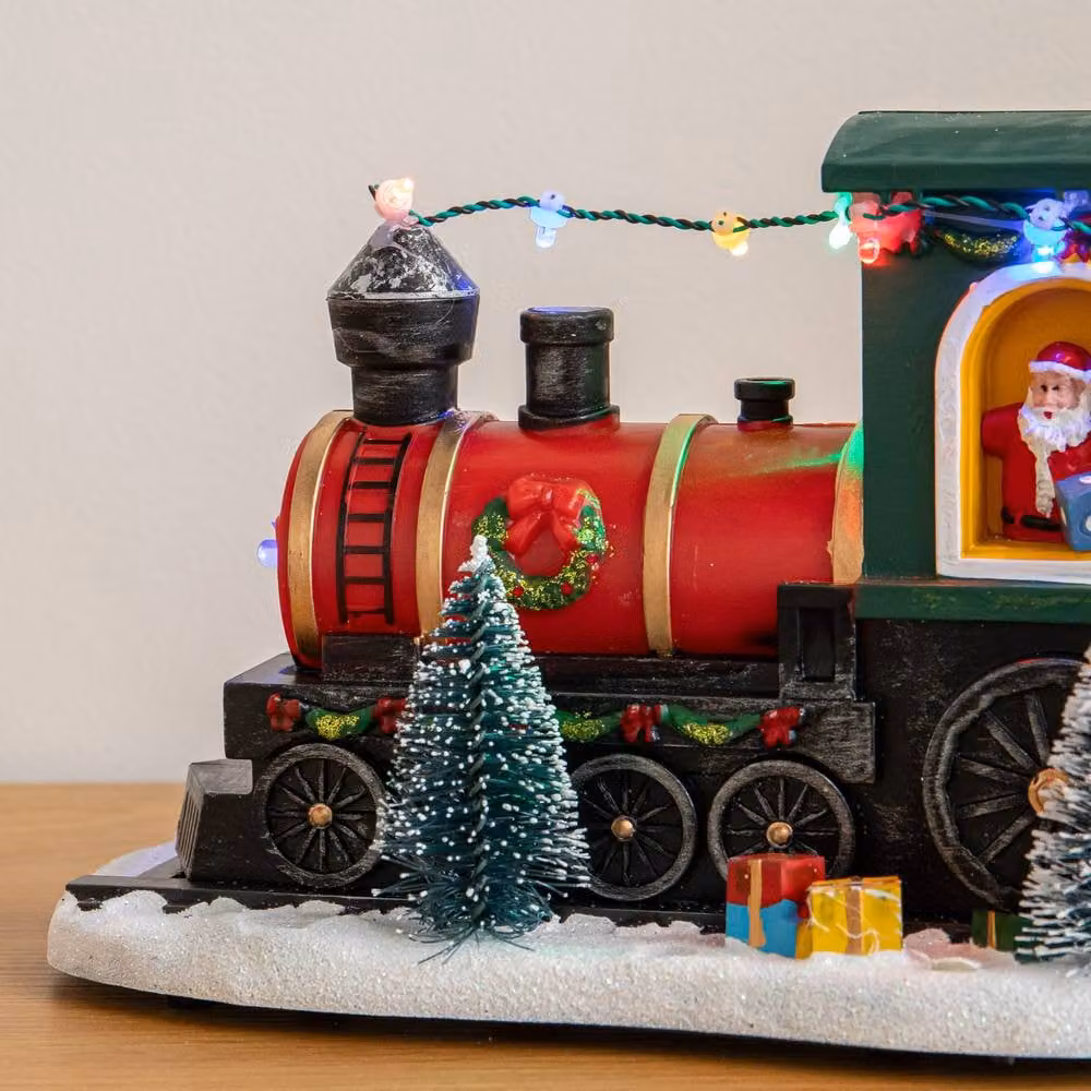 Samuel Alexander Light Up Christmas Train with Santa in Red and Green with Multi-Colour LEDs – 3