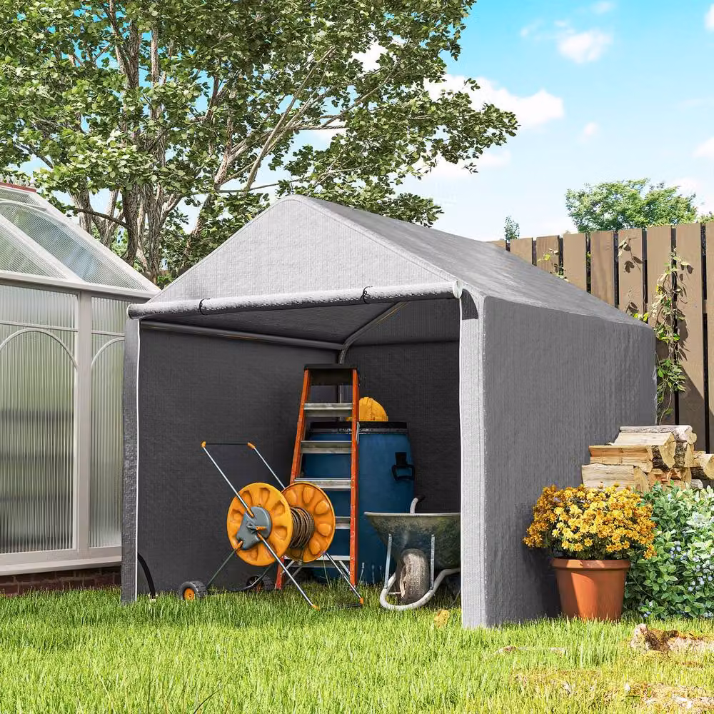 Rolipo Grey Garden Fabric Storage Tent, W/D/H: 200 x 200 x 200 cm – 2