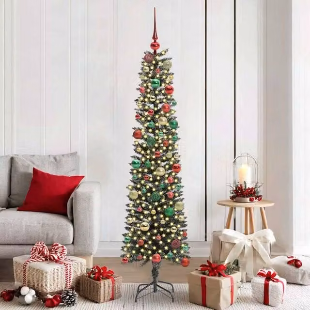 Berkfield Home Artificial Christmas Tree in Green, H 180 x W 50.5 x D 50.5 cm – 1