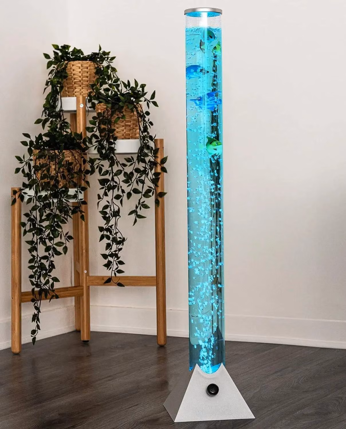 Elex Colour Changing LED Mood Bubble Tower Floor Standing Lamp in Silver – 2