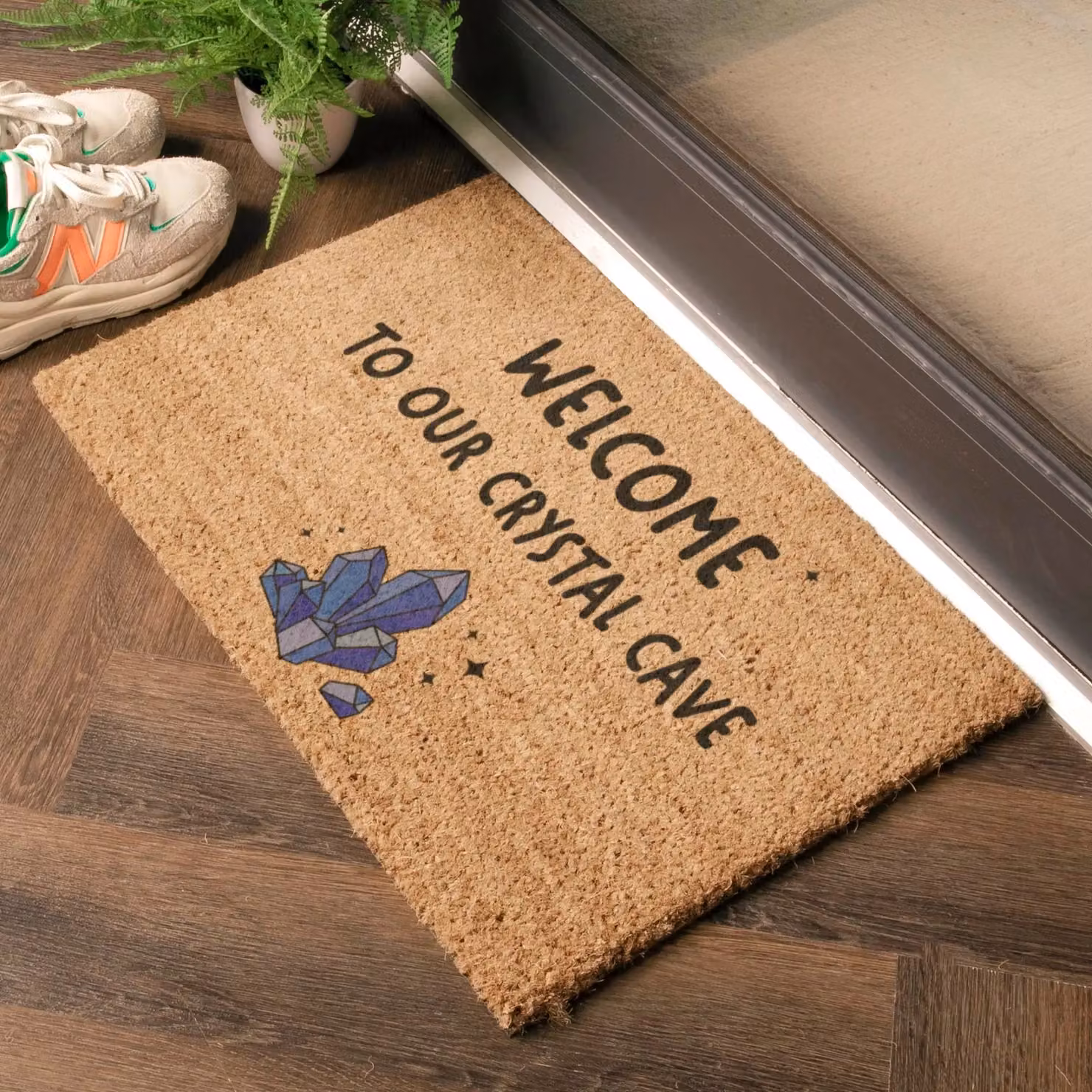 Artsy Mats Welcome To Our Crystal Cave Doormat, Brown, W: 60 cm, D: 40 cm – 2