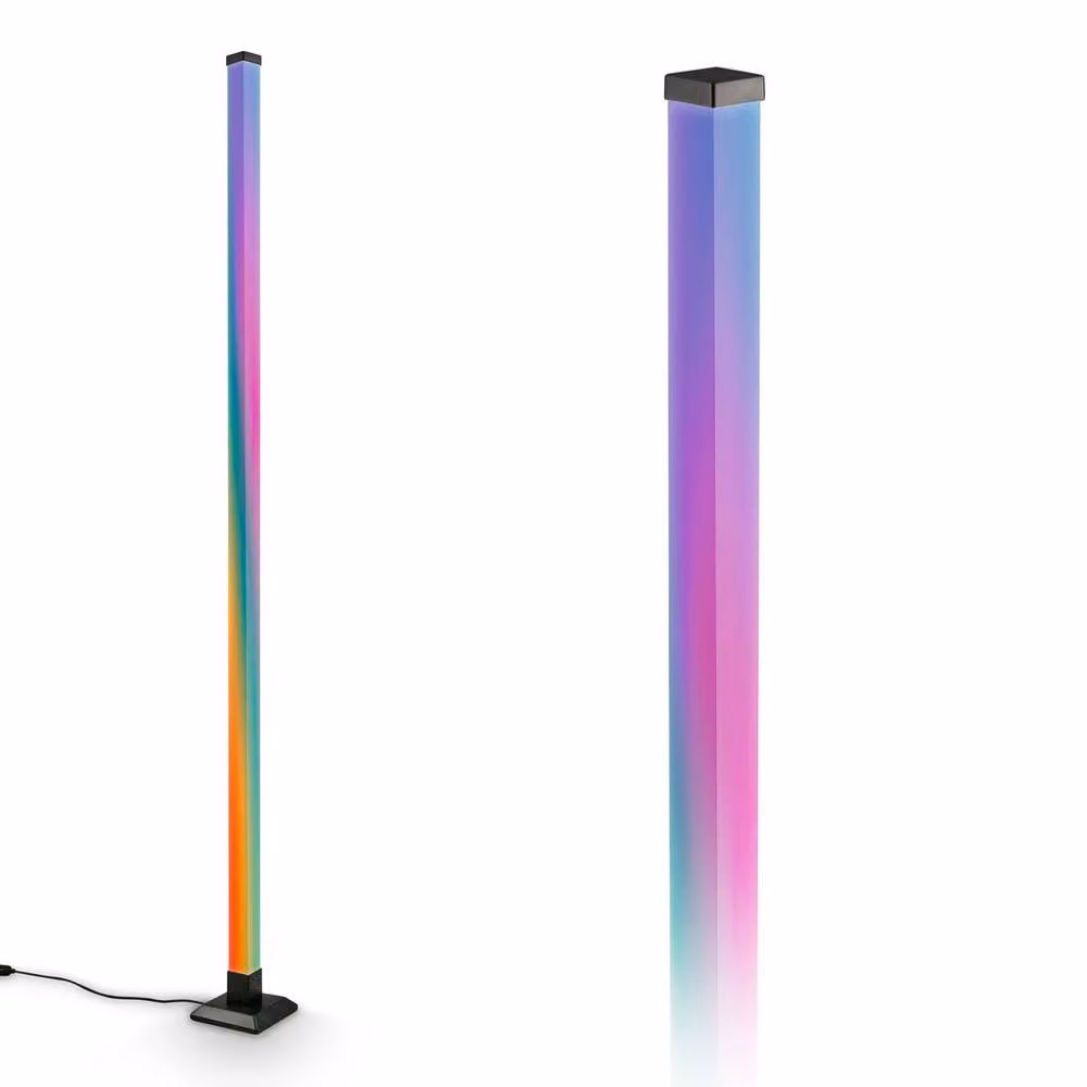 Briloner RGBIC LED Floor Lamp with Remote Control and Music Sync, Black, H 150 x W 12.5 x D 12.5 cm – 2