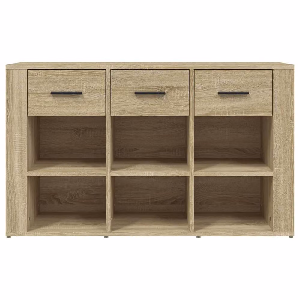 Berkfield Home Sonoma Oak Sideboard in Brown and Beige, W/D/H: 100 x 30 x 59.5 cm – 3