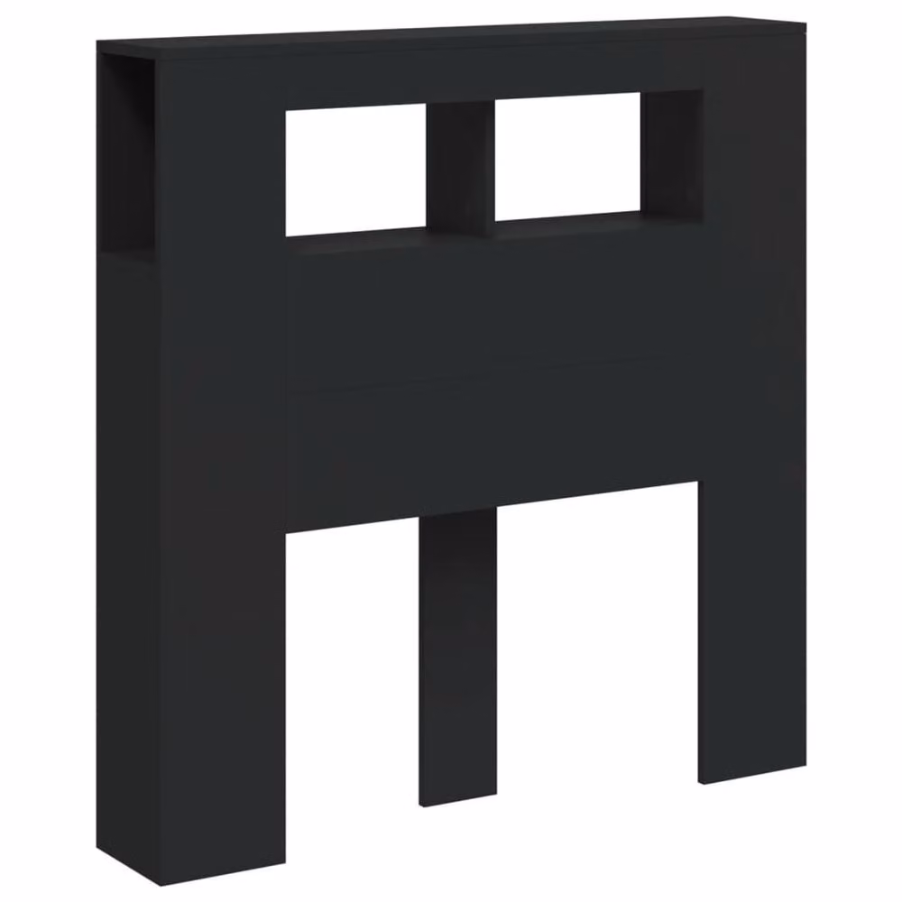 Berkfield Home Black LED Headboard with Integrated Shelf and USB Charging Port, W/D/H: 100 x 18.5 x 103.5 cm – 3