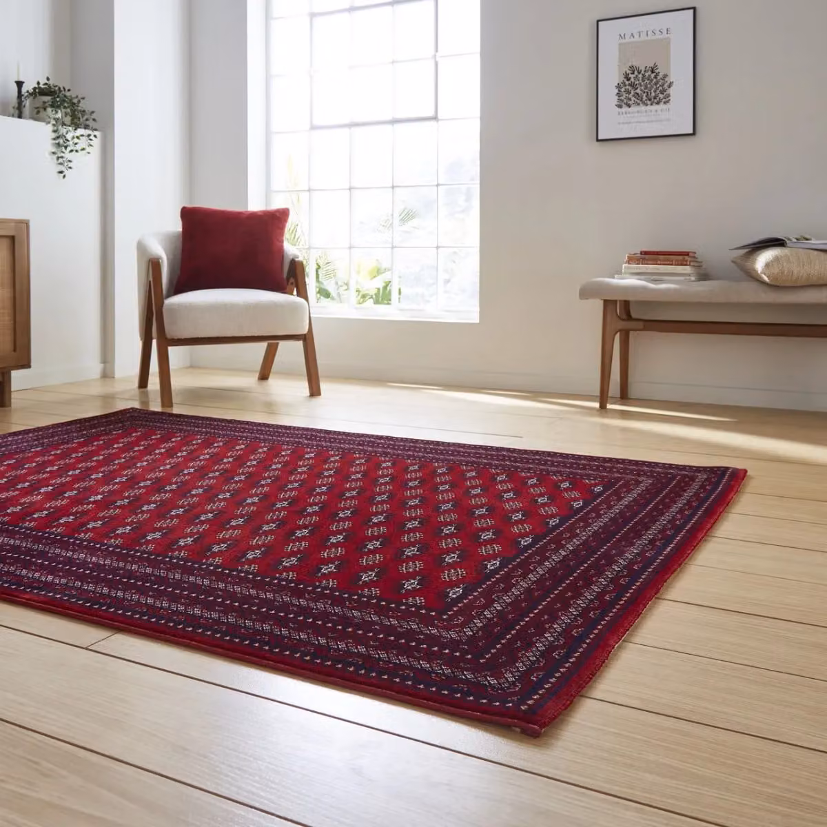 The Rug Shop UK Red Traditional Machine Woven Border Area Rug, W: 280 cm, D: 380 cm – 2