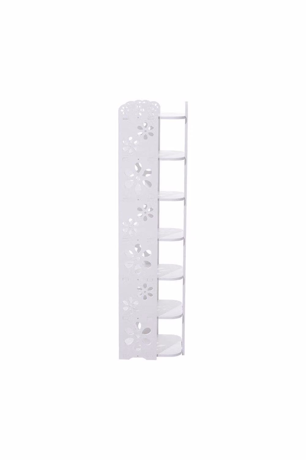 H&O Direct 7-Tier Freestanding Plastic Shoe Rack in White – 2