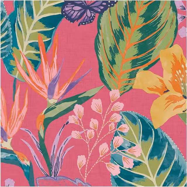 Envy Eden Pink Floral and Botanical Pre-pasted Wallpaper, Width: 52 cm, Length: 1000 cm