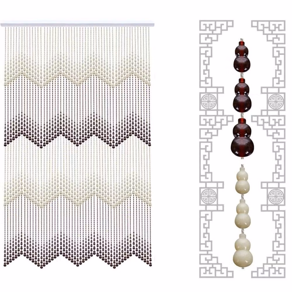 SPETLEK Multicolour Acrylic Beaded Door Curtain Privacy Screen, W/H: 90 x 200 cm – 3