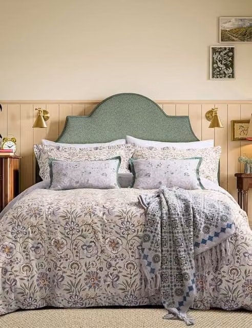 Joules Provence Floral Cotton Bedding Set, Multicolour, W: 140 cm, L: 200 cm