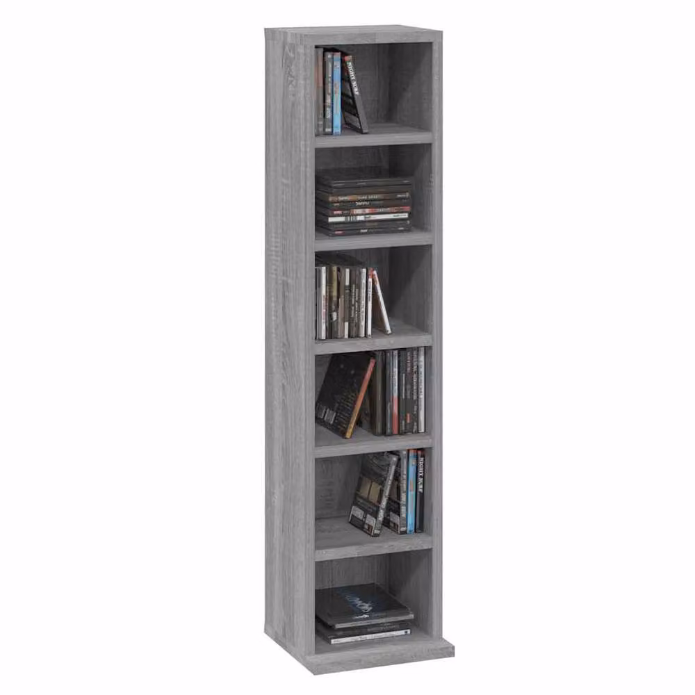 Berkfield Home Grey Sonoma CD Cabinet W/D/H: 21 x 20 x 88 cm – 3
