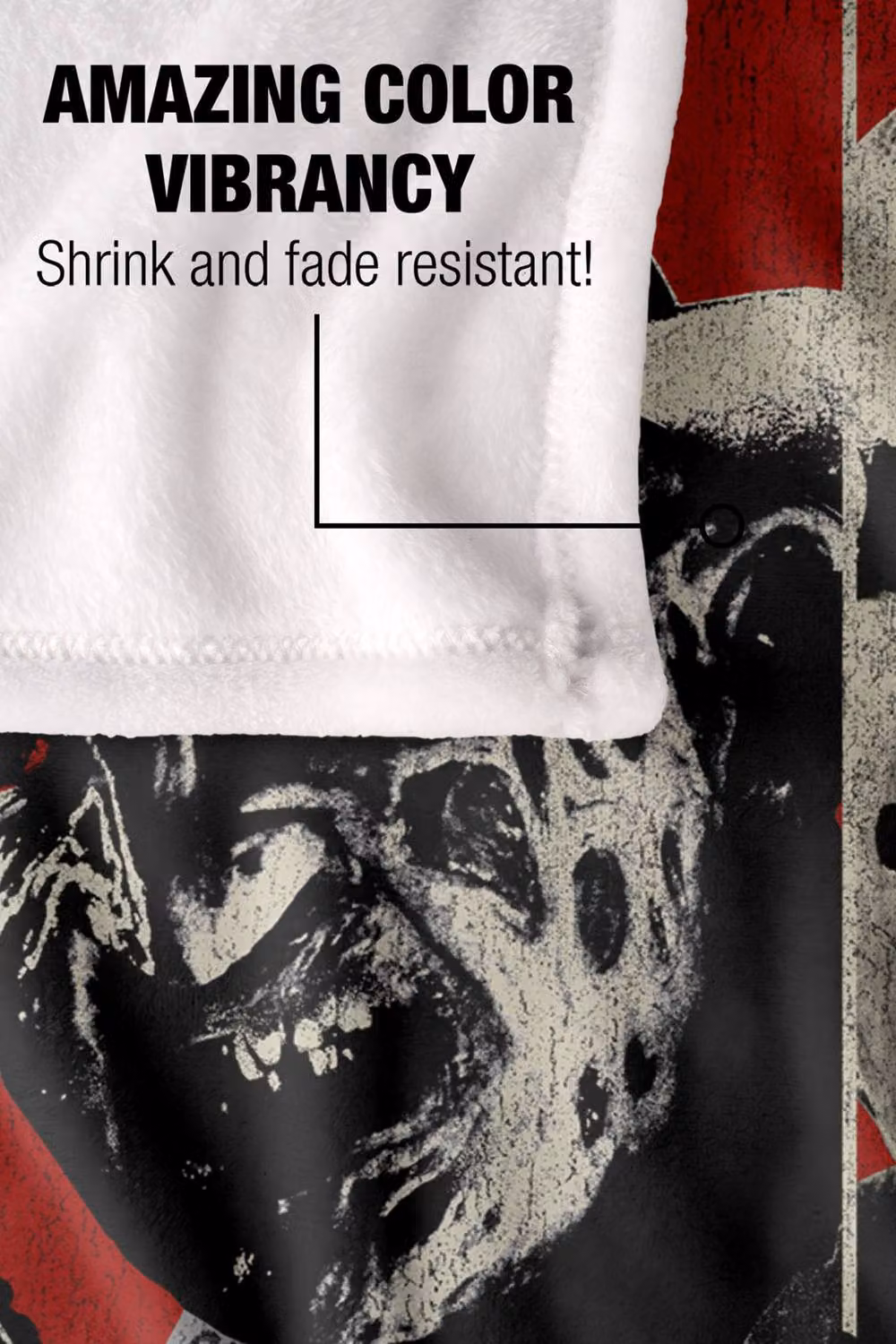 Warner Bros. Freddy Vs Jason Vs Silky Touch Super Soft Fluffy Polyester Throw Blanket in Black and Multicolour, Extra Large – 4