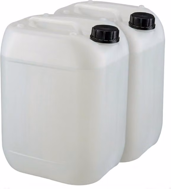 Pegdev 25L Water Container Jerry Can with Handle, Pack of 2, White