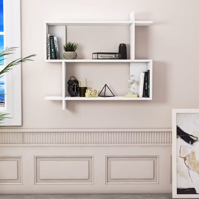 Decorotika Mina Wall Shelf in White – 1