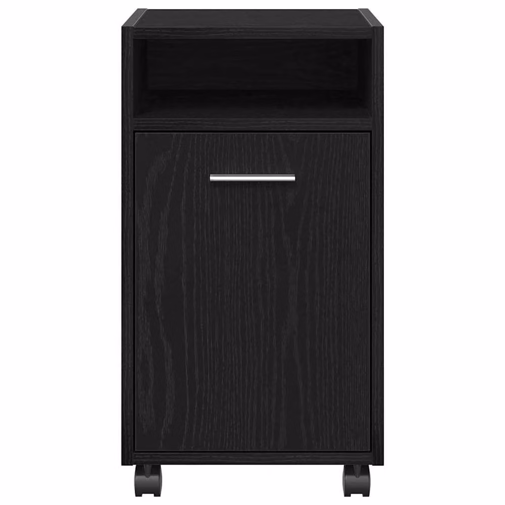 Berkfield Home Side Cabinet on Wheels in Black Oak, W/D/H: 33 x 38 x 60 cm – 4