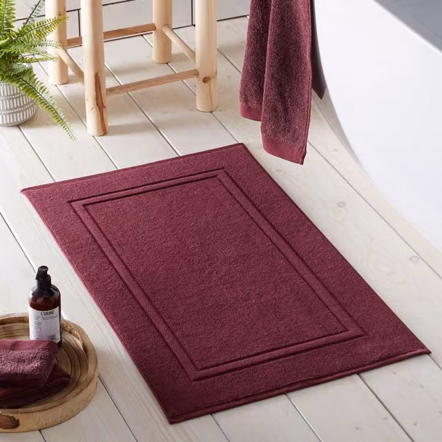 Drift Home Abode Red Cotton Bath Mat W/D/H: 80 x 50 x 1 cm