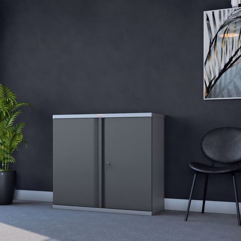 Phoenix Safe Company Steel Storage Cupboard with Key Lock in Anthracite Grey, W/D/H: 70 x 30 x 190 cm – 2