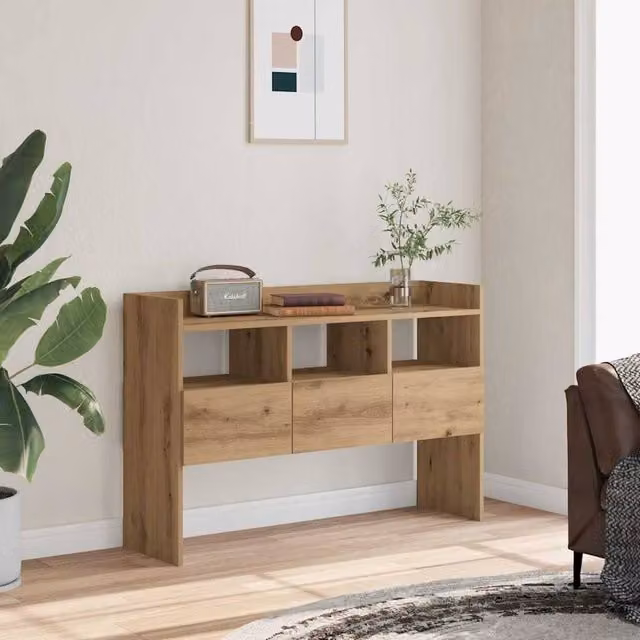 Berkfield Home Artisan Oak Sideboard in Brown, W/D/H: 105 x 30 x 70 cm – 1