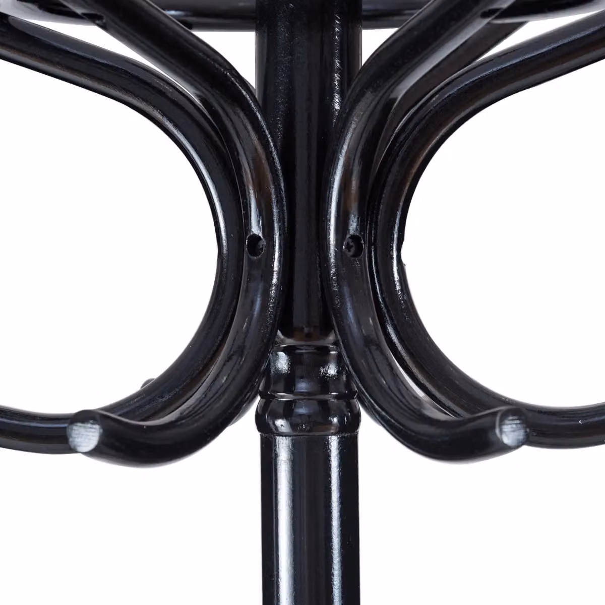 Costway Black Lacquered Solid Wood Floor Standing Coat Jacket Stand with Umbrella Rack – 3
