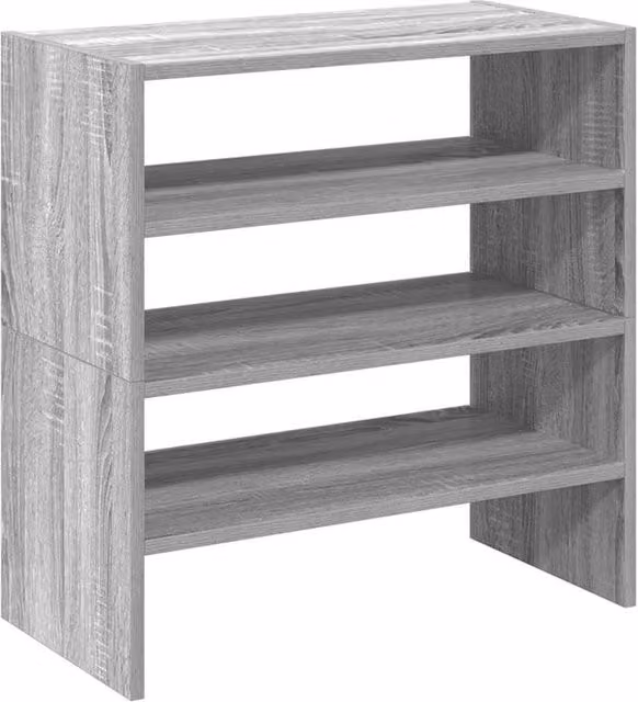 Berkfield Home Stackable Shoe Racks, 2 Pieces, Grey, W/D/H: 60 x 30 x 30.5 cm – 1