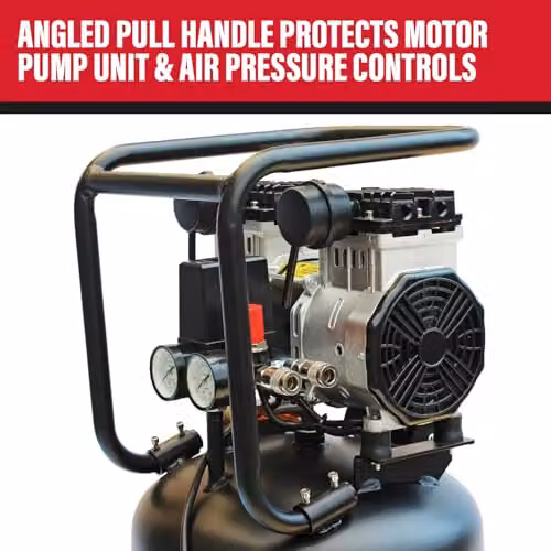 SIP Airmate Vertical 50L Oil-Free Direct Drive Air Compressor, 2hp, 116psi, 8Bar, Low Noise 62dB, Black – 2