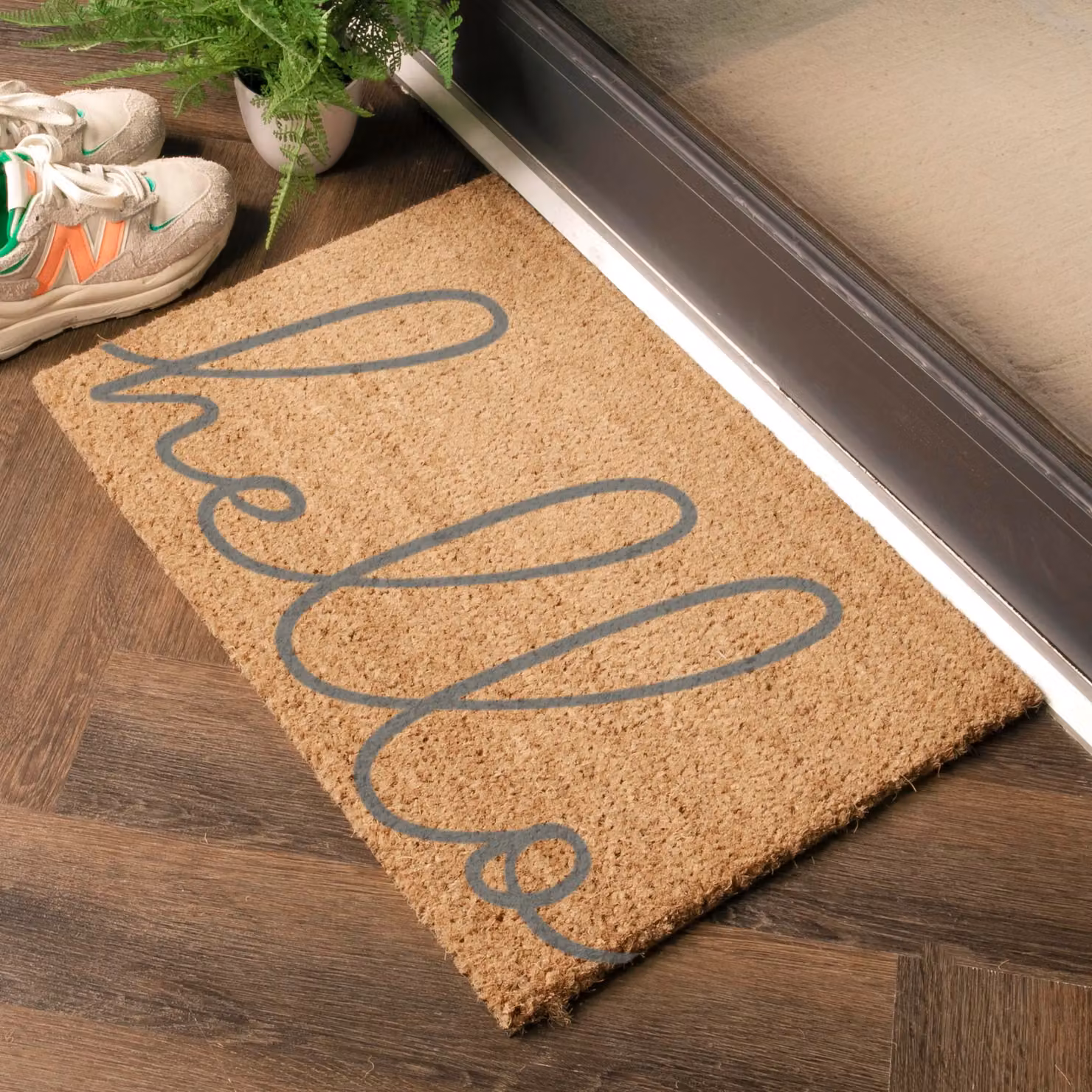 Artsy Mats Grey Hello Scribble Doormat, W/D: 60 x 40 cm – 2