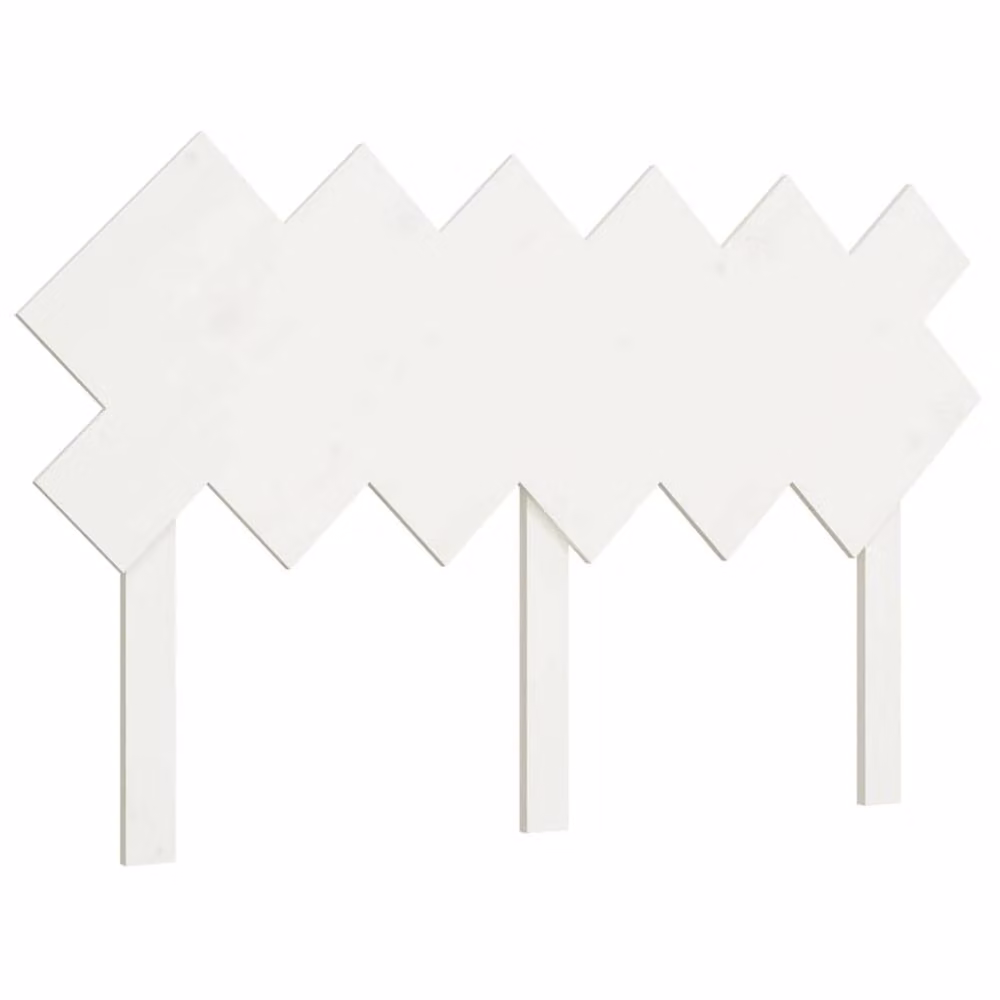 Berkfield Home Beautiful White Solid Wood Pine Bed Headboard, W: 132 cm, D: 3 cm, H: 81 cm – 2