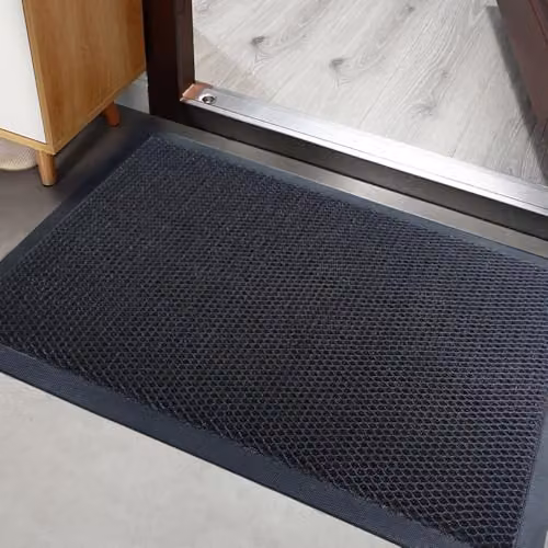 Nicoman Black Non-Slip 3D Mesh Dirt Trapping Doormat, W: 76 cm, D: 43 cm – 2