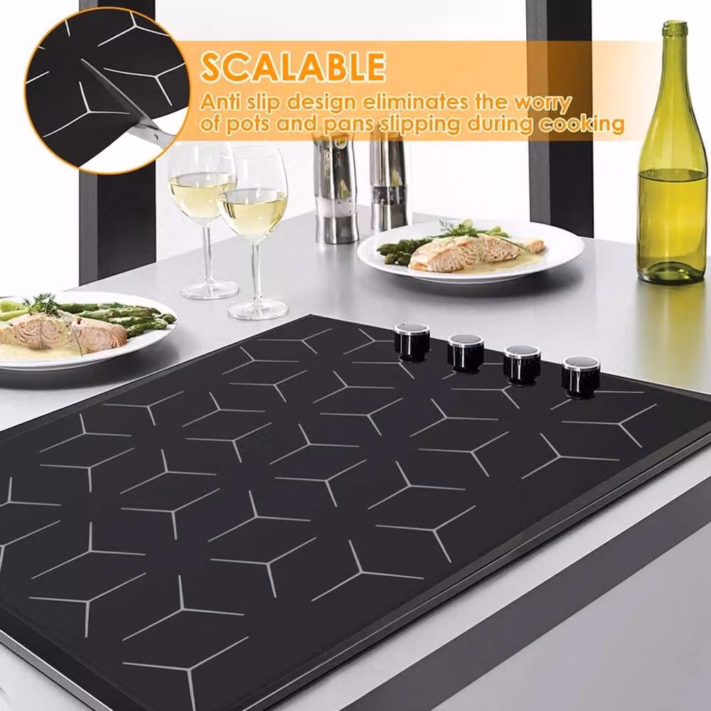 Kelvenix Non-Slip Electric Induction Hob Protector Mat in Black – 4