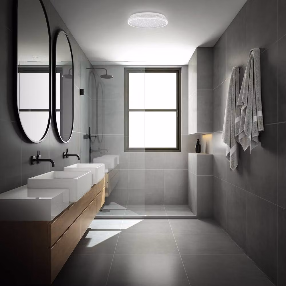 Briloner White LED Ceiling Light with Star Effect, IP44 Rated for Bathroom and Hallway Use – 5