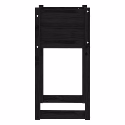 vidaXL Set of 2 Black Solid Wood Pine Planters, W/D/H: 40 x 40 x 81 cm – 5