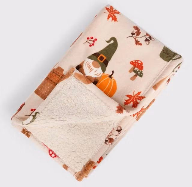 Pawnora Beige Sherpa Soft Warm Fleece Throw Blanket – 1