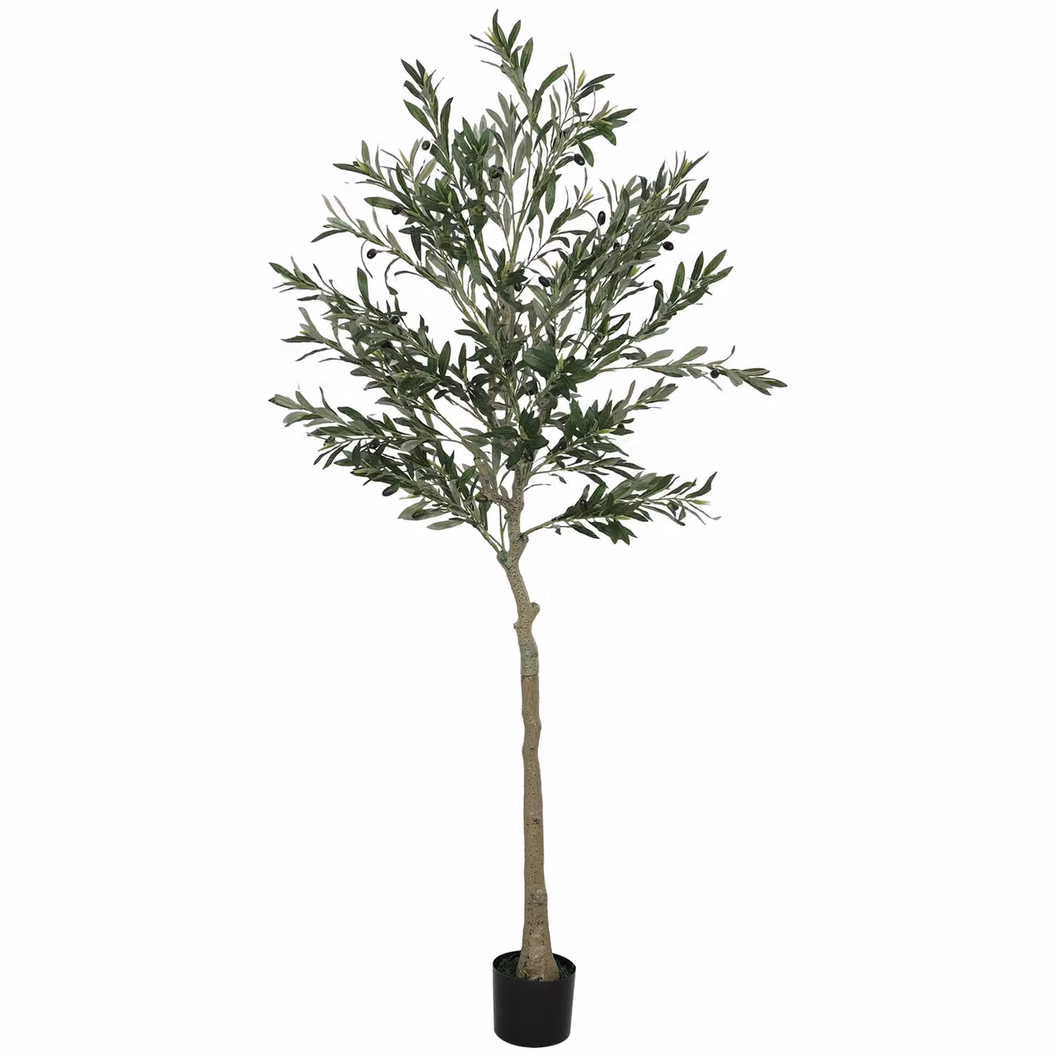 HOMCOM Green Faux Potted Silk Olive Tree, Height: 180 cm – 2
