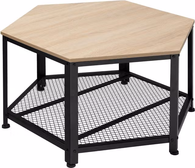 TECTAKE Norwich Industrial Coffee Table in Oak Sonoma and Black