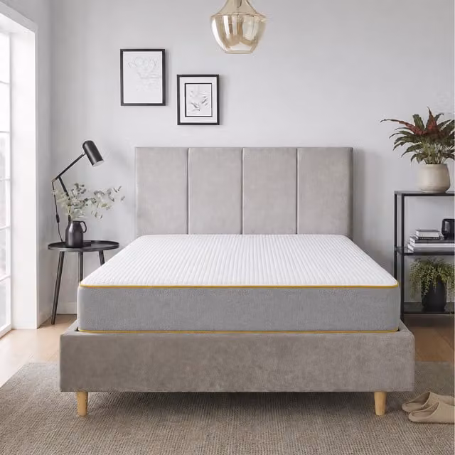 Starlight Beds Hybrid Memory Foam Mattress in Yellow and White, W/D/H: 120 x 200 x 23 cm