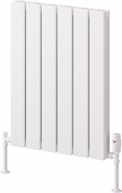 Bathroom Kingdom Piatto White Double Flat Panel Horizontal Radiator W: 60 cm, H: 44.5 cm